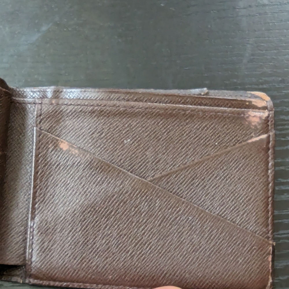 Louis Vuitton Portefeuille Marco Bifold Wallet Damier Ebene Canvas Brown Check - Picture 7 of 12